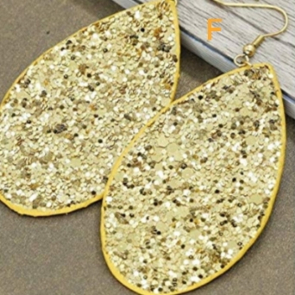 Sequin Teardrop Earrings - Picture 8 of 8